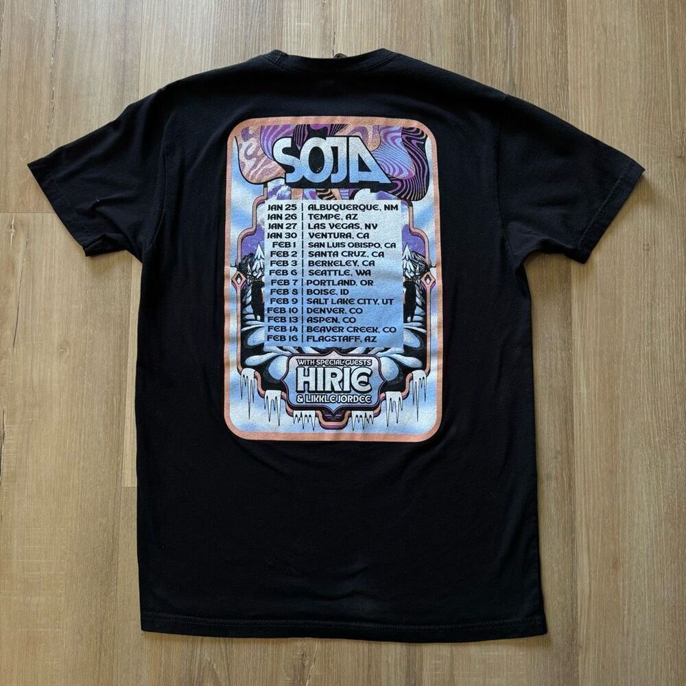 Soja With Hirie & Likkle Jordee 2024 Tour Black Shirt Size M Reggae Band Merch